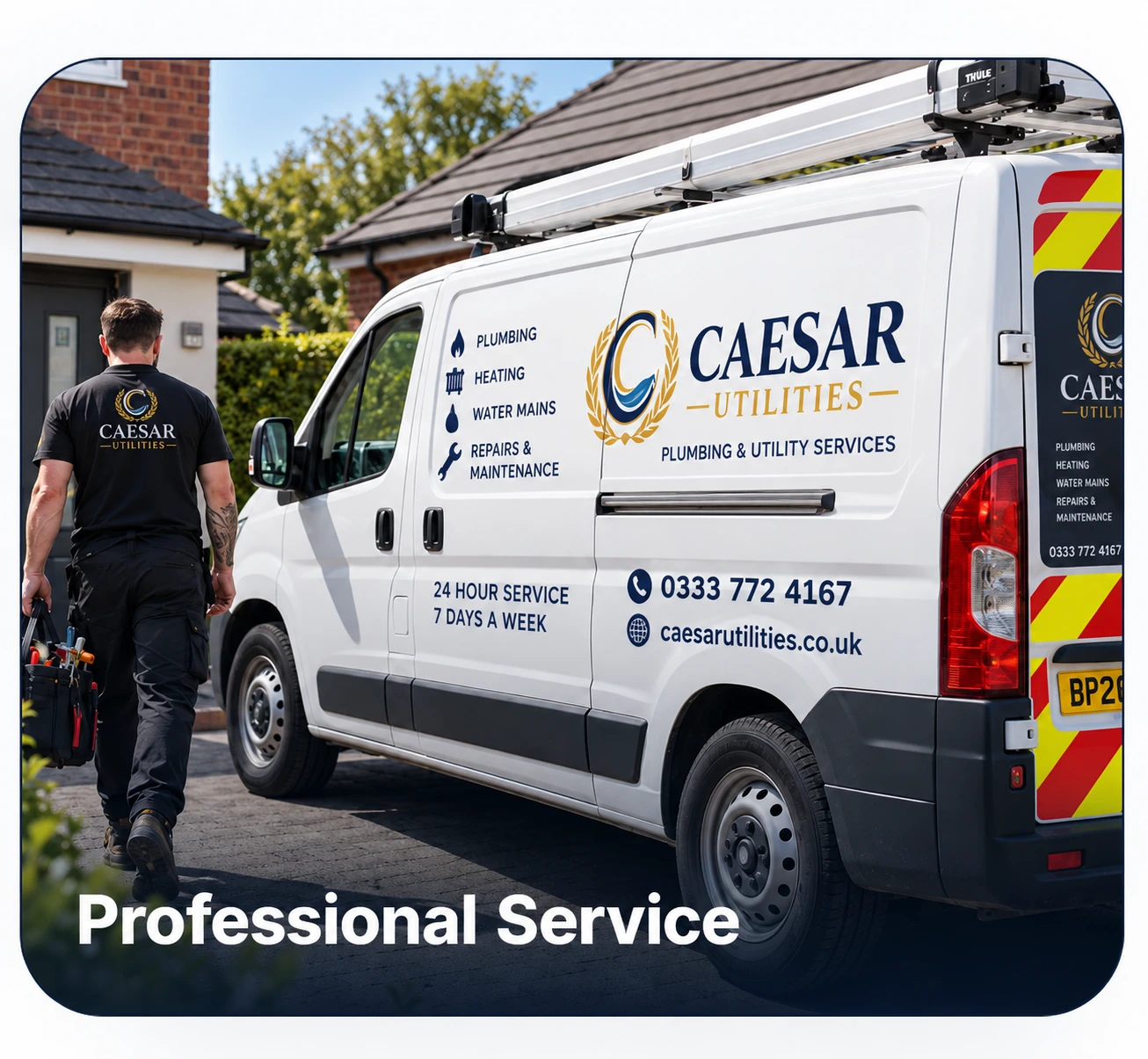 Caesar Utilities branded service van